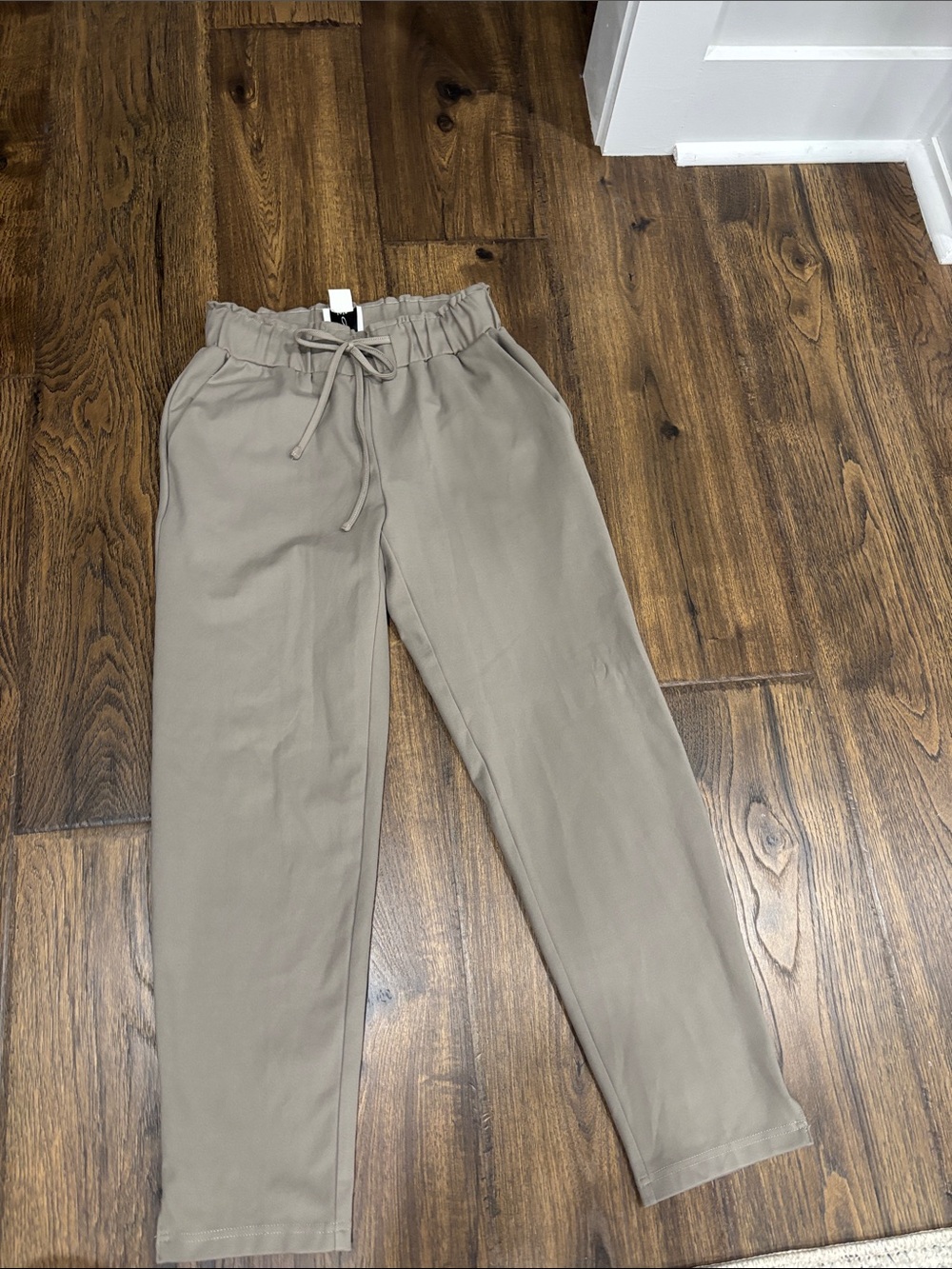 Men's Casual Drawstring Pants - Taupe
